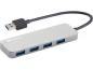 Preview: Sandberg USB 3.0 Hub 4-Port SAVER Superspeed – Aluminium Silber High-Speed Hub