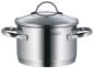 Preview: WMF Provence Plus Topf-Set Bratentopf (2,5l), Fleischtöpfe(1,9l), (3,3l), (5,7l), Stielkasserolle (1,7l) silber