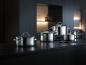Preview: WMF Provence Plus Topf-Set Bratentopf (2,5l), Fleischtöpfe(1,9l), (3,3l), (5,7l), Stielkasserolle (1,7l) silber