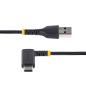 Preview: StarTech USB-A auf USB-C Kabel 2 m | 3A Schnellladekabel | USB 2.0 | Rechtwinklig | Aramidfaser