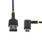 Preview: StarTech USB-A auf USB-C Kabel 2 m | 3A Schnellladekabel | USB 2.0 | Rechtwinklig | Aramidfaser