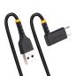Preview: StarTech USB-A auf USB-C Kabel 2 m | 3A Schnellladekabel | USB 2.0 | Rechtwinklig | Aramidfaser