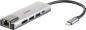 Preview: USB-C HUB 5Port D-Link DUB-M520 2xUSB3.2 Gigabit Lan RJ45 USB-C HDMI 4K passiv Silver Black