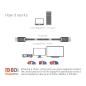 Preview: Club3D DP-Kabel 2.1 DP80 zertifiziert 1.2m 10K/8K/4K St/St retail