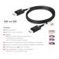 Preview: Club3D DP-Kabel 2.1 DP80 zertifiziert 1.2m 10K/8K/4K St/St retail
