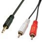 Preview: LINDY Audiokabel RCA 3.5mm/5m 2xRCA/3.5mm m/m vergoldet