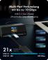 Preview: 11-in-1 DockingStation mit Power Delivery Lade-Ports und großem LCD-Display, mit 160 W GaN Lade-Adapter