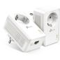 Preview: TP-Link AV1000 Powerline Adapter Kit PA7017P mit Steckdose – Gigabit LAN, 1000 Mbit/s