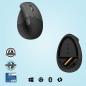 Preview: Logitech Lift Ergonomische Vertikalmaus – Kabellos & Bluetooth | 4000 DPI | Für Rechtshänder – Schwarz