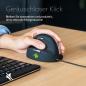 Preview: R-Go Maus HE ergonomisch links USB groß schwarz/silber