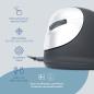 Preview: R-Go Maus HE ergonomisch links USB groß schwarz/silber