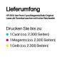 Preview: HP 201X CF253XM 3er-Pack Original Toner Cyan Magenta Gelb bis zu 2.300 Seiten