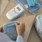 Preview: Schriftband Brother 12mmx4m schwarz/hellblau BTAG-L31