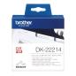 Preview: Brother Endlosetiketten (Papier) DK22214 schwarz auf weiss 12mm x 30,48m