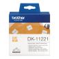 Preview: Brother DK-11221 Original Etiketten Schwarz auf Weiß – 23 x 23 mm, 1.000 Stück