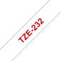 Preview: Brother TZe-232 Original Schriftband Rot auf Weiß – 12 mm × 8 m