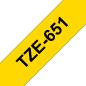 Preview: Brother TZe-651 Original Schriftband Gelb – Schwarz auf Gelb, 24 mm x 8 m