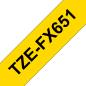 Preview: Brother TZe-FX651 Flexi-Tape 24 mm Schwarz auf Gelb 8 m Original