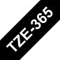 Preview: Brother Schriftband TZe-365 (lam.) Wei auf Schwarz 36mm x 8m