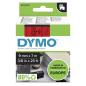 Preview: DYMO S0720720 D1 Original Etikettenband Schwarz auf Rot – 9 mm x 7 m