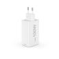 Preview: HAMA Schnellladegerät GaN 2x USB-C PD 1x USB-A QC 65W Weiss