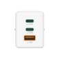 Preview: HAMA Schnellladegerät GaN 2x USB-C PD 1x USB-A QC 65W Weiss