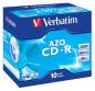 Preview: Verbatim CD-R AZO Crystal 700MB 52x 10er Jewelcase