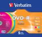 Preview: Verbatim DVD-R Colour 4,7GB 16x Speed – 5er Pack Slimcase