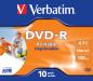Preview: Verbatim - 10 x DVD-R - 4.7GB 16x - breite bedruckbare Flche fürFotos - Jewelcase (Schachtel) - Speichermedium (43521)