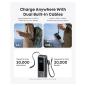 Preview: ANKER PowerBank 25.000mAh 165W 3x 100W USB-C 1x USB-A mit Smart Display zwei integrierte Ladekabel schwarz