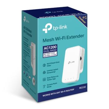 TP-Link RE335 - Netzwerk-Repeater - 1167 Mbit/s - WLAN - Eingebauter Ethernet-Anschluss - Weiß