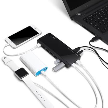 7-Port TP-Link Hub mit 2 Ladeanschlüsse USB 3.0