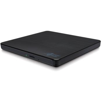 Hitachi LG Externer DVD-Brenner HLDS GP60NB60 Slim schwarz – tragbares DVD±RW Laufwerk für Laptop & PC