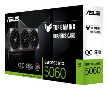 ASUS TUF Gaming GeForce RTX 5060 OC Edition 8GB GDDR7 Grafikkarte – DLSS 4 PCIe 5.0 Triple-Fan RGB,