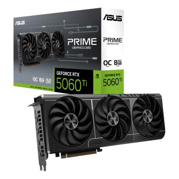 ASUS Prime RTX 5060 Ti 8GB GDDR7 Grafikkarte – PCIe 5.0 3x DP 2.1b 1x HDMI 2.1b DLSS 4