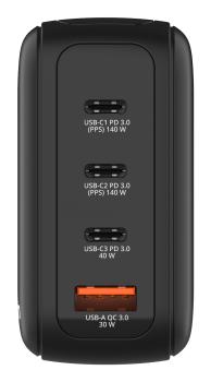 Verbatim Mini GaN Charger 140W with Display