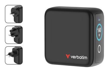 Verbatim Mini GaN Charger 140W with Display