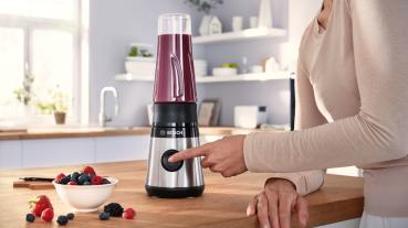 Bosch VitaPower Series 2 MMB2111M Mixer – 0,6 l Tischmixer, 450 W, Edelstahl