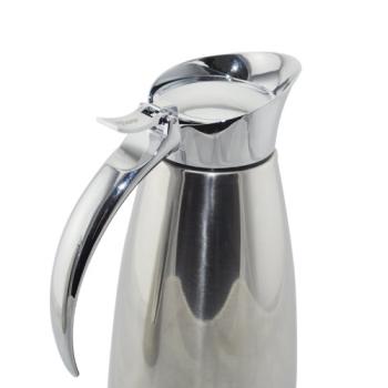 Emsa Eleganza Isolierkanne 1,3 L – Edelstahl, Easy Open Verschluss, doppelwandig