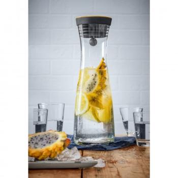 Preview: WMF Basic Wasserkaraffe aus Glas, 1 Liter, gold Karaffe, Krug & Flasche Dekantierer 1 l Gold, Schwarz, Transparent