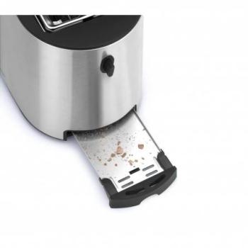 WMF Bueno Pro 6 Toaster mit 2 Scheiben – 870 W, Schwarz & Silber
