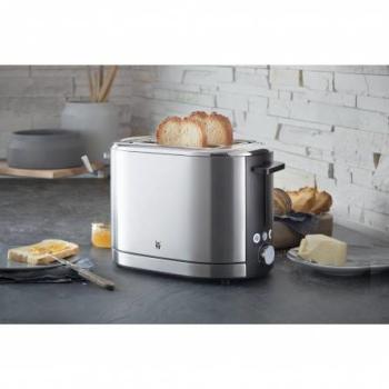 WMF Bueno Pro 6 Toaster mit 2 Scheiben – 870 W, Schwarz & Silber