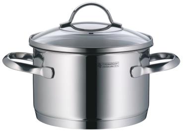 WMF Provence Plus Topf-Set Bratentopf (2,5l), Fleischtöpfe(1,9l), (3,3l), (5,7l), Stielkasserolle (1,7l) silber
