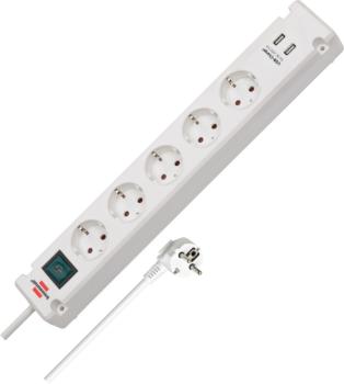 Brennenstuhl Steckdosenleiste Bremounta 5x+USB weiß 3m