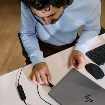 Preview: HP POLY MISSION 425 Stereo-USB-Headset