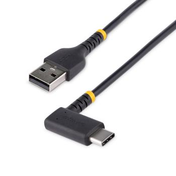StarTech USB-A auf USB-C Kabel 2 m | 3A Schnellladekabel | USB 2.0 | Rechtwinklig | Aramidfaser