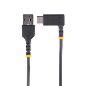 Preview: StarTech USB-A auf USB-C Kabel 2 m | 3A Schnellladekabel | USB 2.0 | Rechtwinklig | Aramidfaser