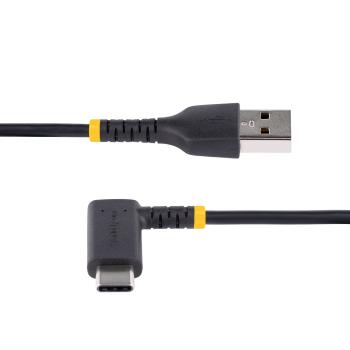 Preview: StarTech USB-A auf USB-C Kabel 2 m | 3A Schnellladekabel | USB 2.0 | Rechtwinklig | Aramidfaser