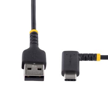 StarTech USB-A auf USB-C Kabel 2 m | 3A Schnellladekabel | USB 2.0 | Rechtwinklig | Aramidfaser