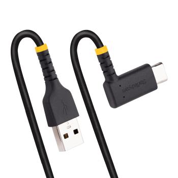 StarTech USB-A auf USB-C Kabel 2 m | 3A Schnellladekabel | USB 2.0 | Rechtwinklig | Aramidfaser